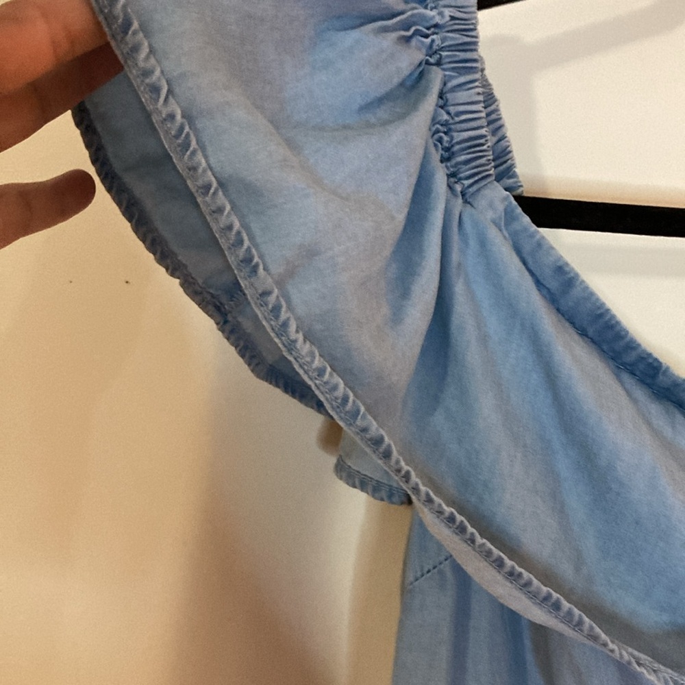 Forever 21 size XL Light Blue Off-Shoulder Romper - Picture 5 of 7